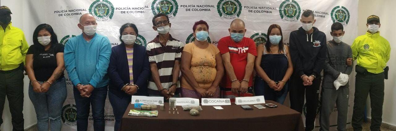 Los señalados habrían intimidado a sus victimas para presionar el pago de las extorsiones. Foto: Cortesía, Policía Metropolitana de Barranquilla.