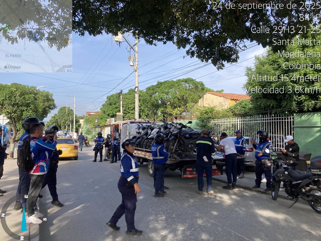 Intensifican en Santa Marta operativos a quienes ocultan o adulteran placas de los vehículos/ Alcaldía de Santa Marta.