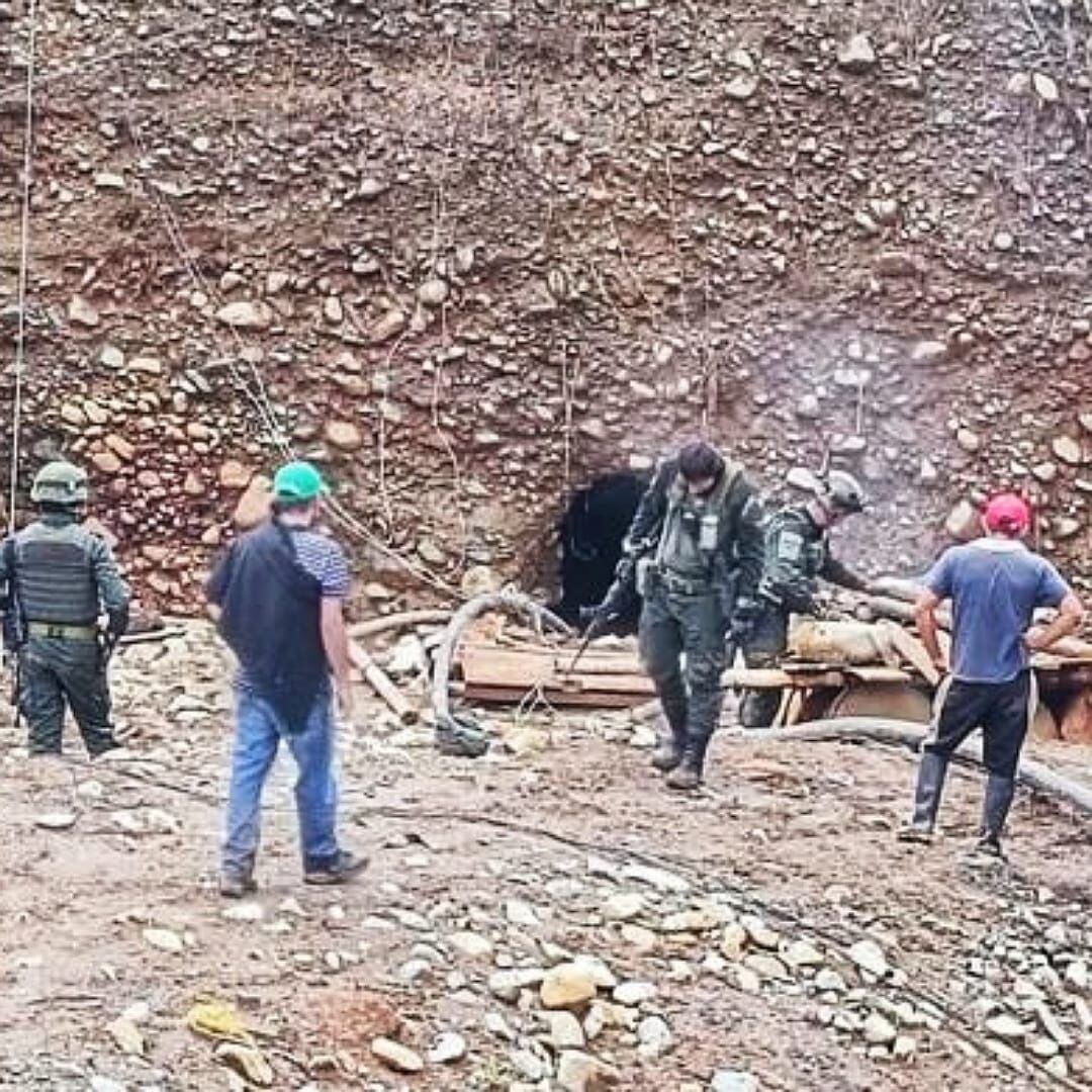 Las autoridades intervinieron yacimientos mineros de zonas rurales de Santander de Quilichao. Crédito: CRC.