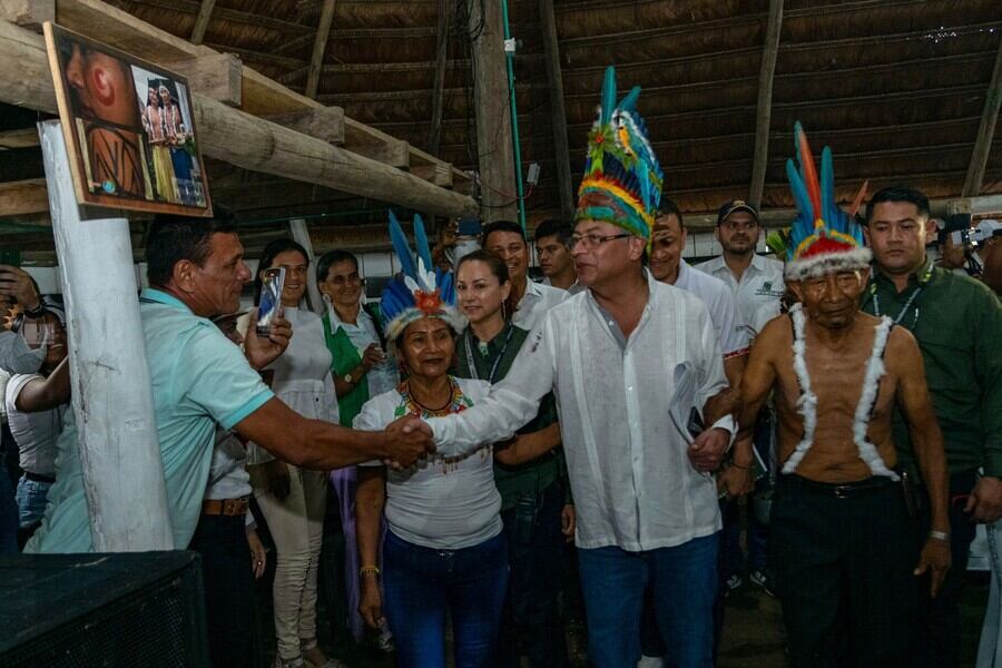 Presidente Gustavo Petro en Putumayo. Foto: Colprensa.