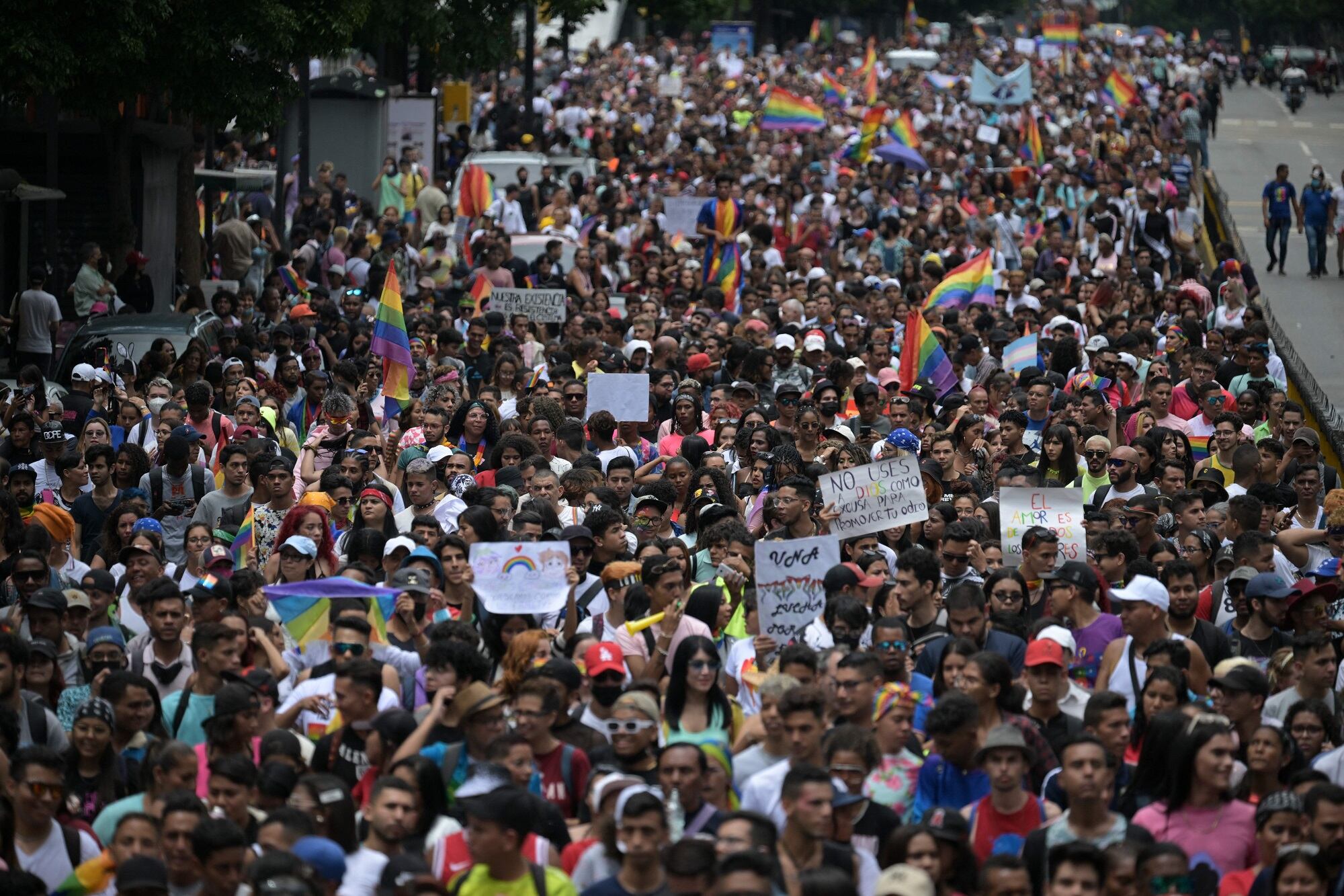 Marcha LGBTIQ+ en Caracas, Venezuela (Photo by FEDERICO PARRA/AFP via Getty Images)