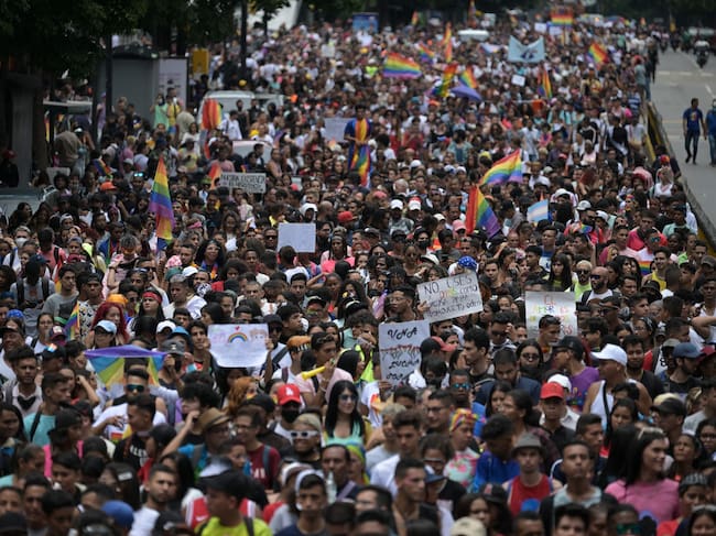 Marcha LGBTIQ+ en Caracas, Venezuela (Photo by FEDERICO PARRA/AFP via Getty Images)