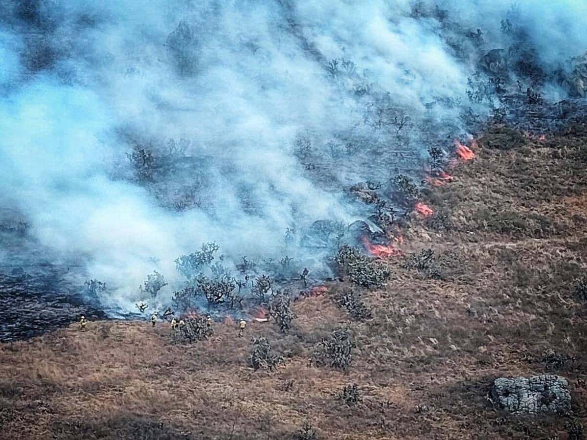 Incendio en Mondoñedo está controlado: Bomberos de Cundinamarca