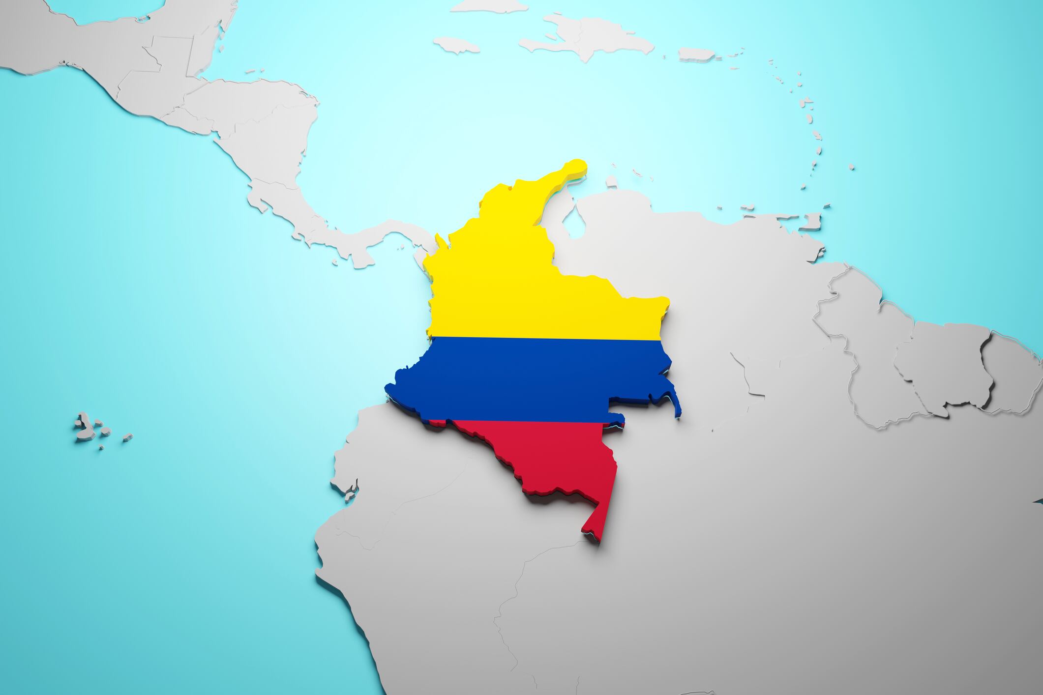 Mapa de Colombia. Foto: Getty Images