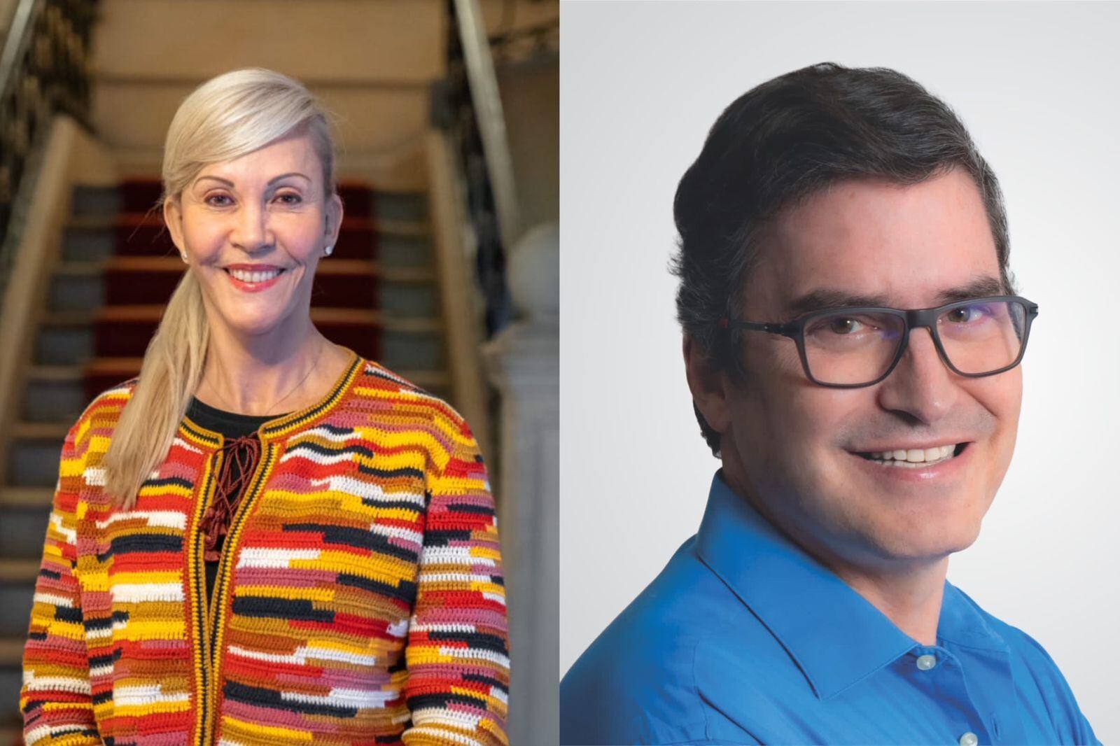 Dilian Francisca Toro y Santiago Castro, se disputan la gobernación del Valle del Cauca. Fotos: Suministradas por las campañas. 