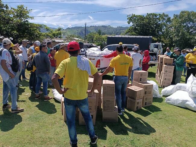 Ayuda humanitaria en El Bagre, Antioquia