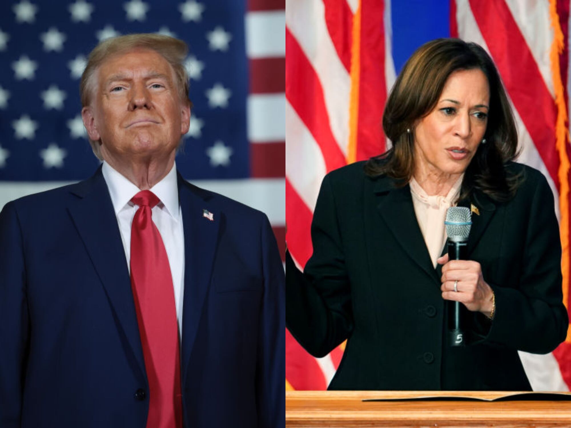 Donald Trump y Kamala Harris. I Fotos: Getty Images.