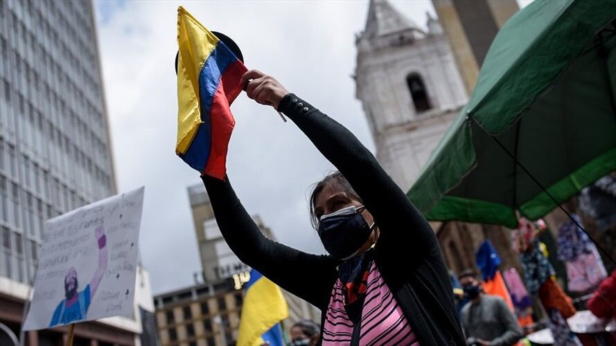 El defensor del Pueblo, Carlos Camargo, señaló que la jornada de protestas se desarrolló de manera pacífica. Foto: Colprensa / MARIANO VIMOS