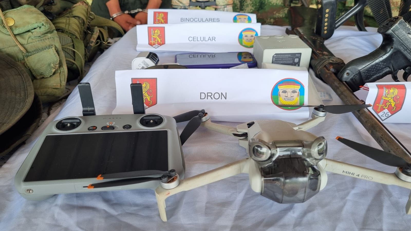 Dron de las disidencias de las Farc. Foto: Suministrada