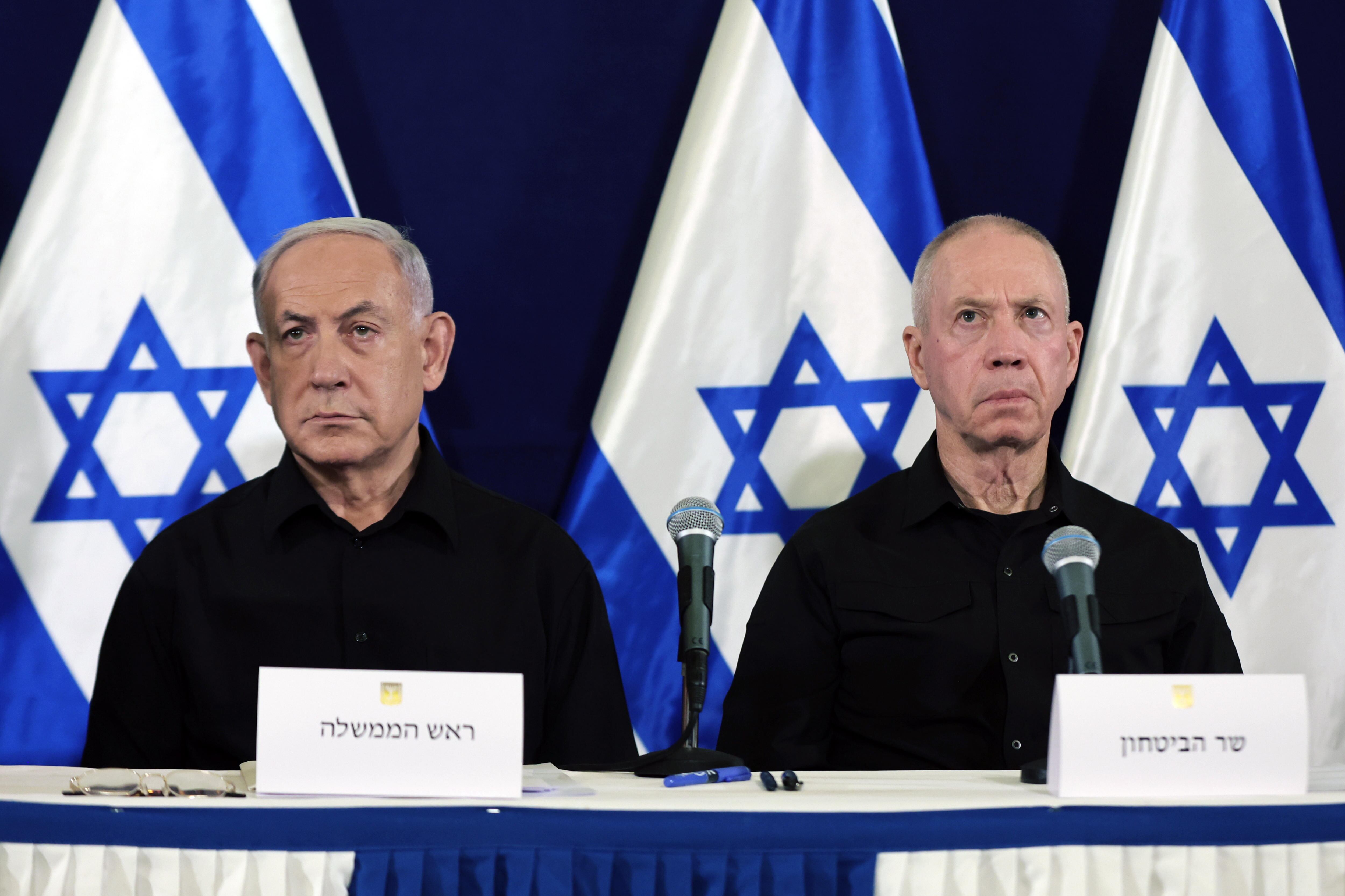 Benjamin Netanyahu y Yoav Gallant. Foto: EFE