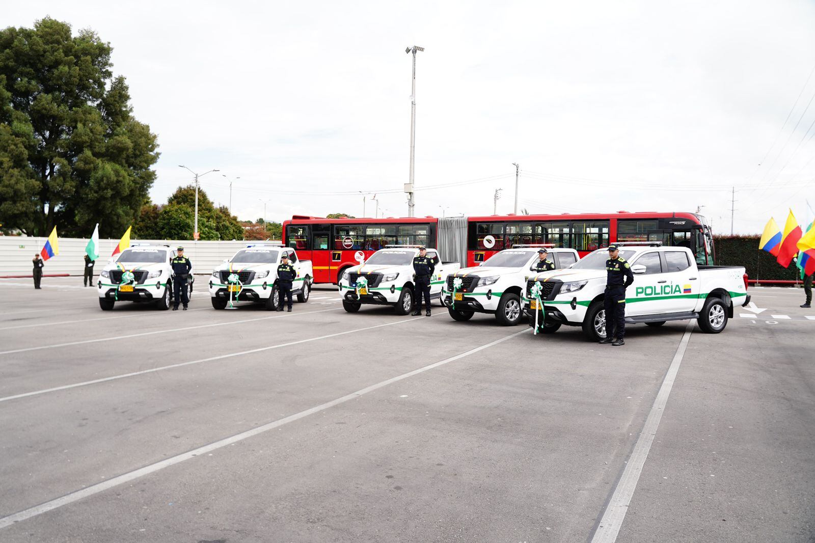 Refuerzan la seguridad en TransMilenio: llegan nuevas camionetas de la Policía. Foto: suministrada.