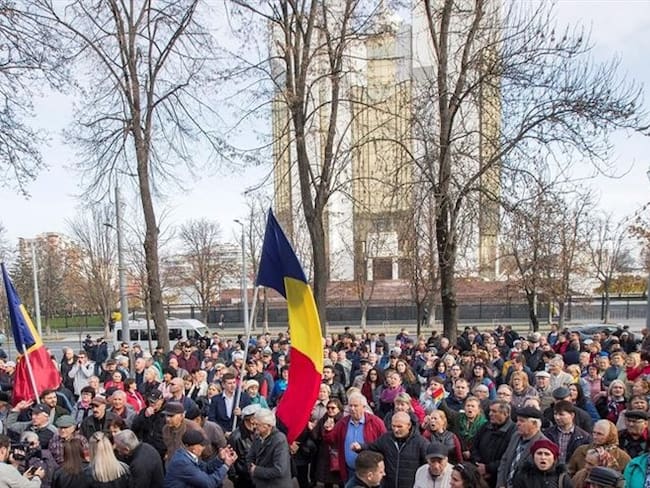 Protestas en Moldavia. Foto: Agencia EFE