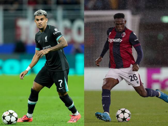 Luis Díaz y Jhon Lucumí. Fotos: Getty Images.