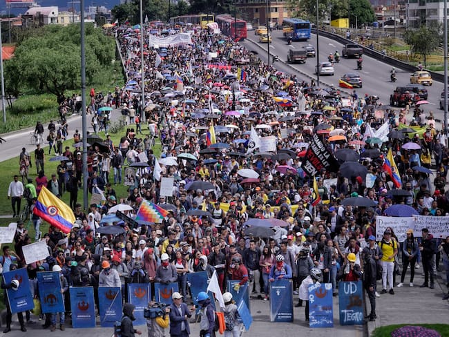 Estallido Social, 4 de diciembre de 2019 en Bogotá, Colombia. (Foto de Diego Cuevas/Vizzor Image/Getty Images)
