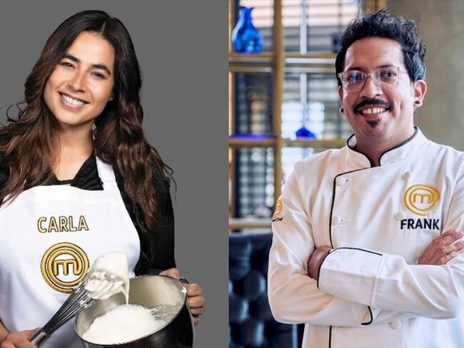 Carla Giraldo y Frank Martínez, concursantes de Masterchef Celebrity. Foto: Colprensa/Instagram @flankelflaco