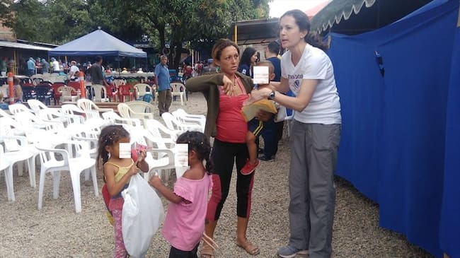 Así se ve hoy el éxodo de miles de venezolanos que están llegando a la ciudad de Cúcuta. Foto: Audrey Carrillo