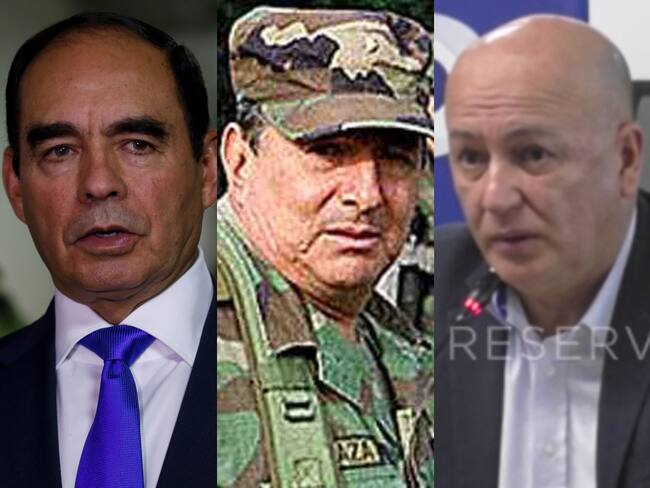 General Jaime Uscátegui (Mauricio Alvarado - Colprensa), Francisco René Pedraza (Archivo - Colprensa) y Miguel Pérez Guarnizo (JEP)