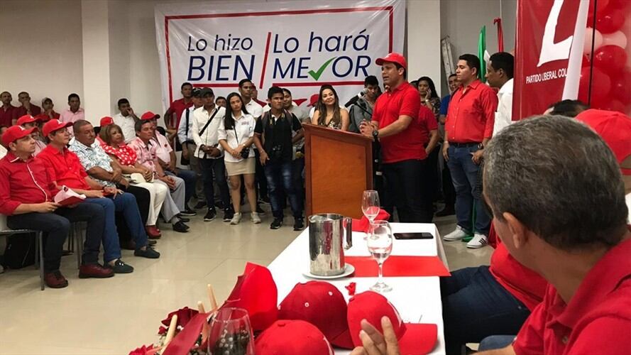 Luis Alberto Monsalbo Gnecco fue presentado como candidato respaldado por los liberales en el Cesar. Foto: Cortesía