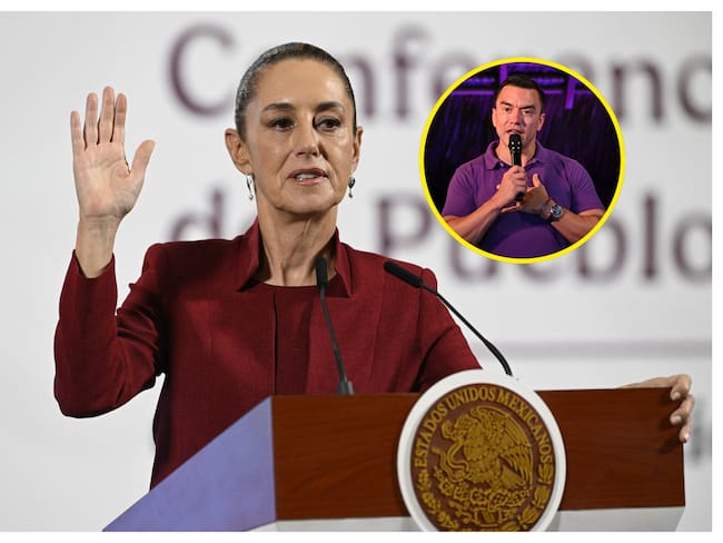 Sheinbaum y Noboa. Foto: ALFREDO ESTRELLA/AFP/ Raúl Arboleda via Getty Images.