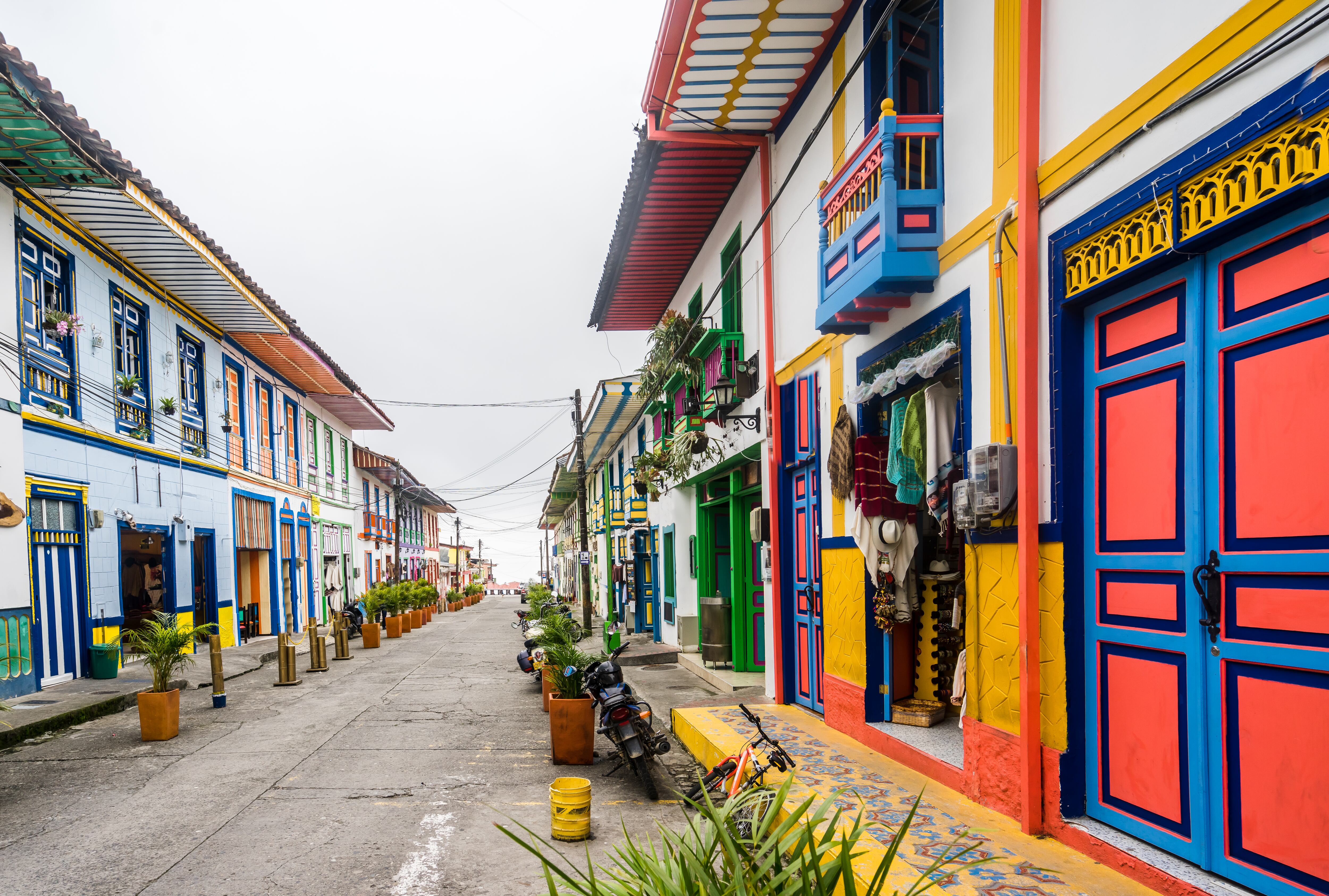 Vista de casas coloniales en Filandia, Quindío (Foto vía GettyImages)