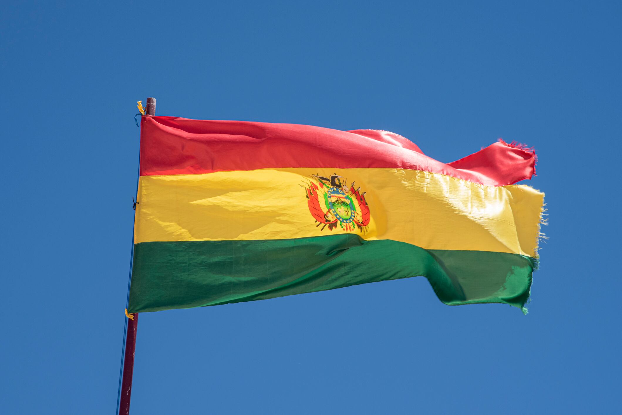 Bandera de Bolivia. Foto: Getty Images.