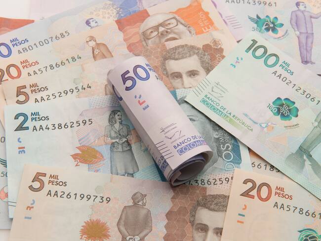 Close Up of Colombian Money