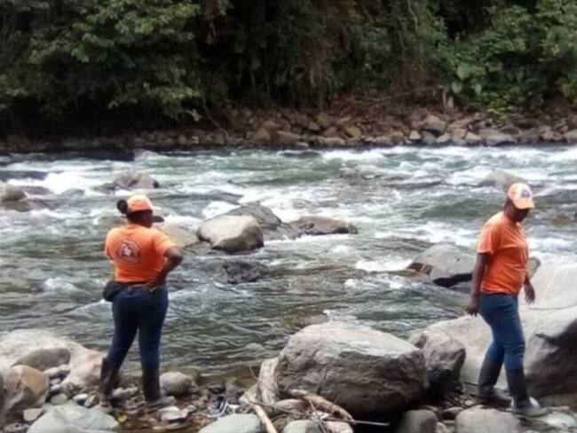 Madre e hija fueron arrastradas por el caudal de un río. Foto: Archivo (Oficial Defensa Civil Seccional Risaralda)