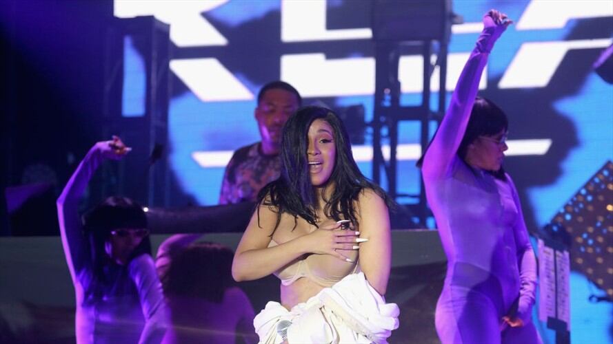Cardi B en su presentación en Palms Casino. Foto: Getty Images