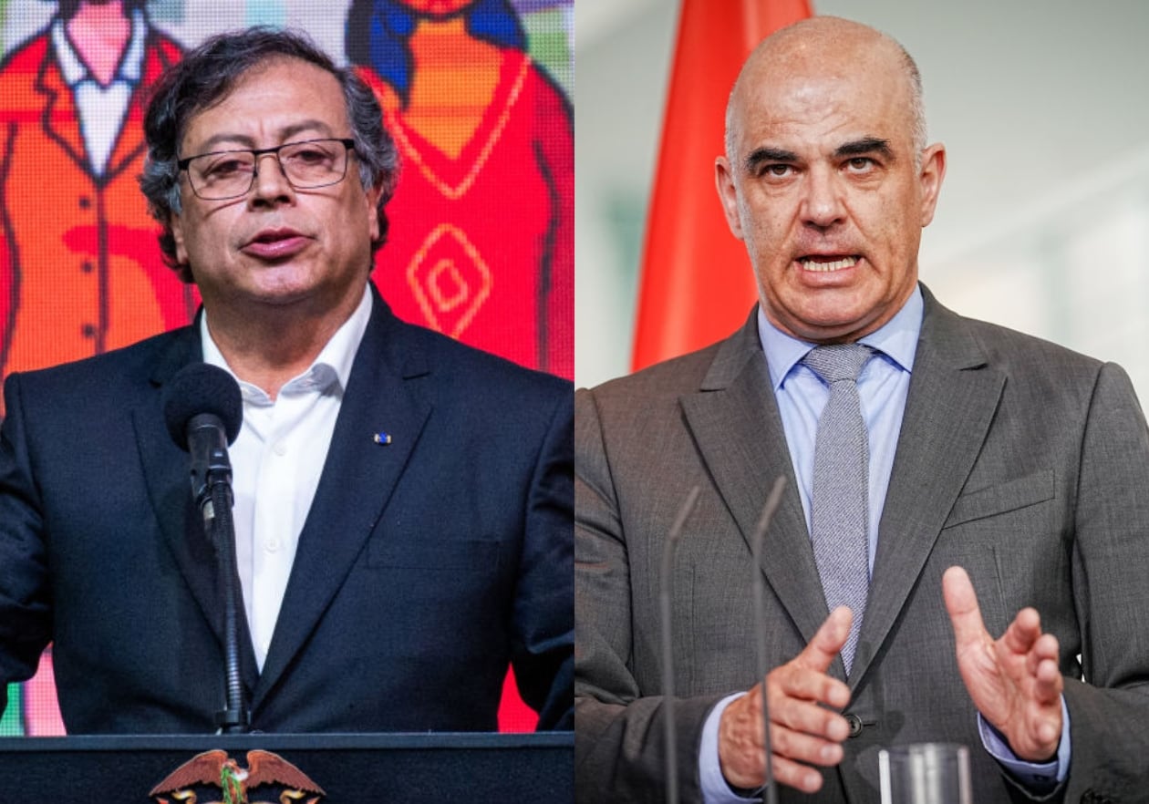 Presidentes Gustavo Petro y Alain Berset. Foto: Getty Images.