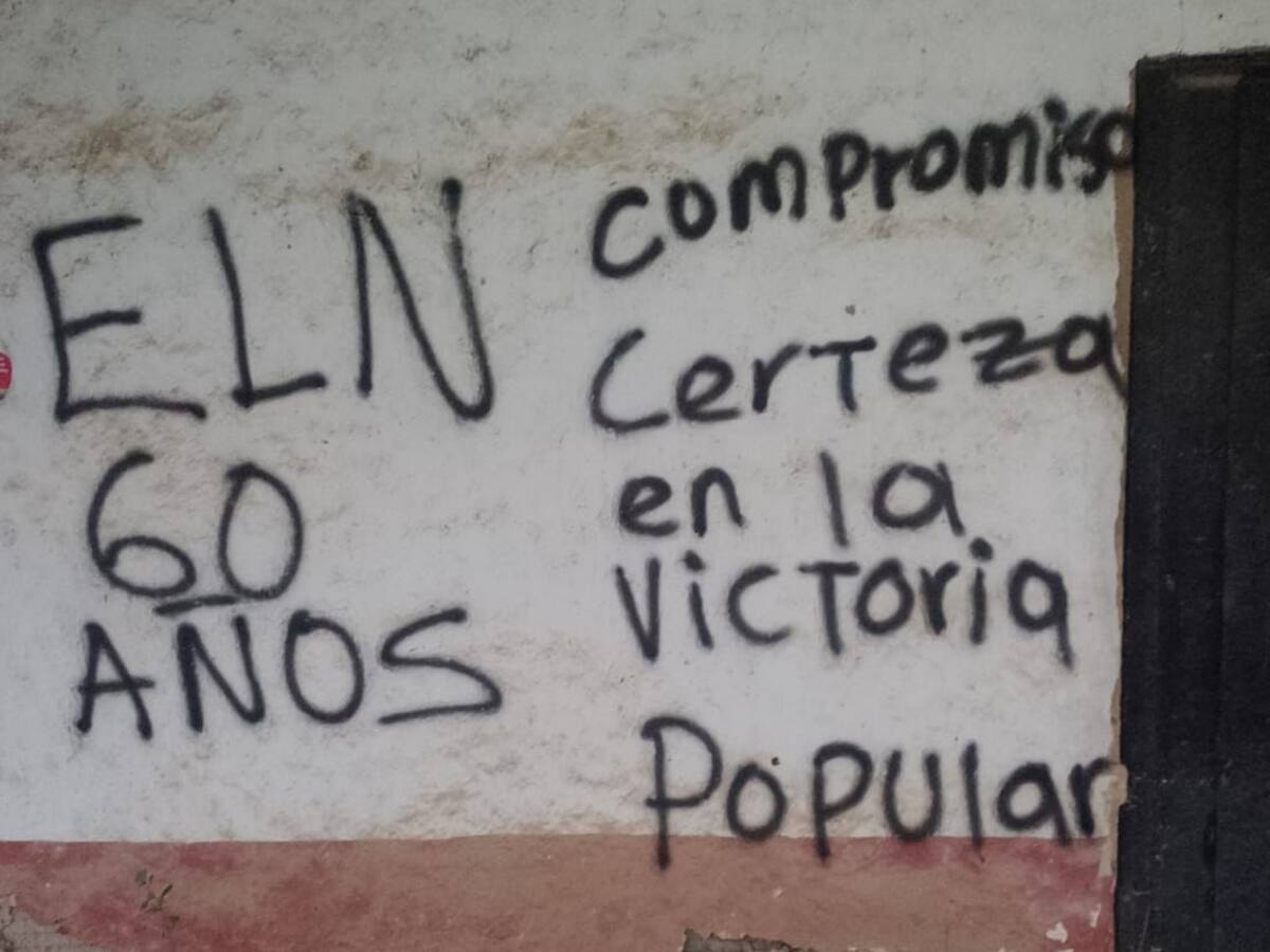 Armados y uniformados, guerrilleros del ELN se pasearon por las calles de Pelaya, Cesar