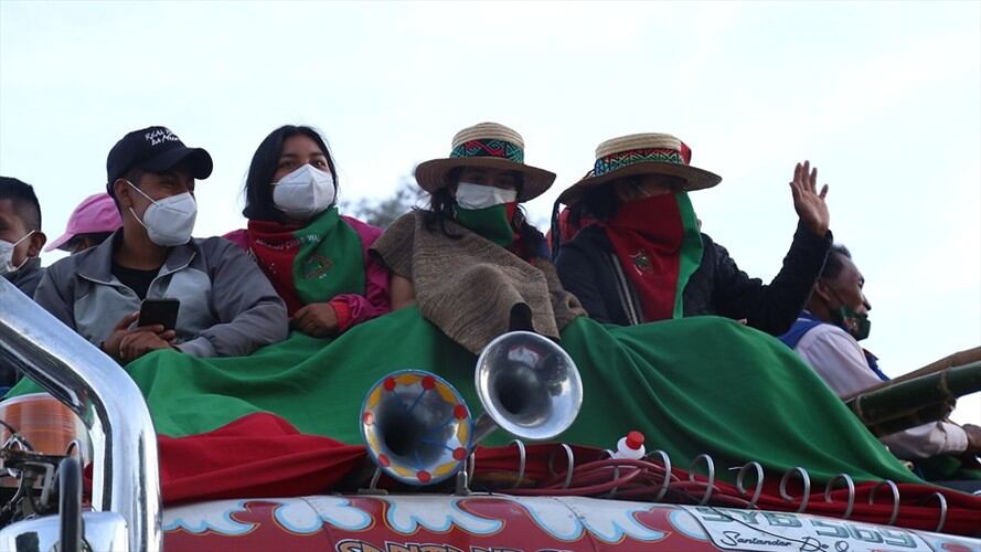 En su recorrido por el departamento participarán de diálogos sobre la defensa de la vida y el derecho al territorio.. Foto: Colprensa - Camila Díaz
