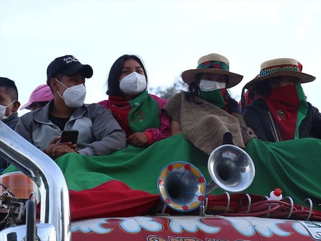En su recorrido por el departamento participarán de diálogos sobre la defensa de la vida y el derecho al territorio.. Foto: Colprensa - Camila Díaz