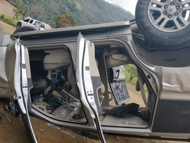 Alcalde de Almaguer sufre accidente de tránsito en el sur del Cauca. Foto: Alcalde Almaguer