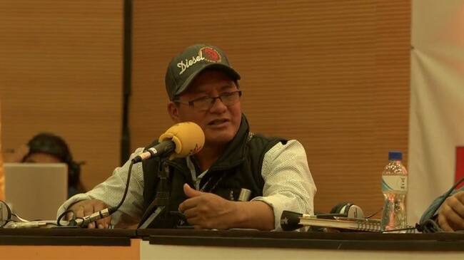 Vocero Minga Indígena del Cauca. Foto: La WCon Vicky Dávila