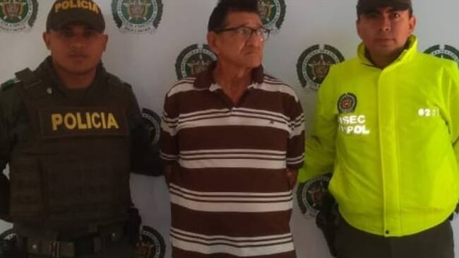 La Policía Metropolitana de Santa Marta capturó a Miguel Jiménez Acevedo, alias El Viejo. Foto: Policía Metropolitana