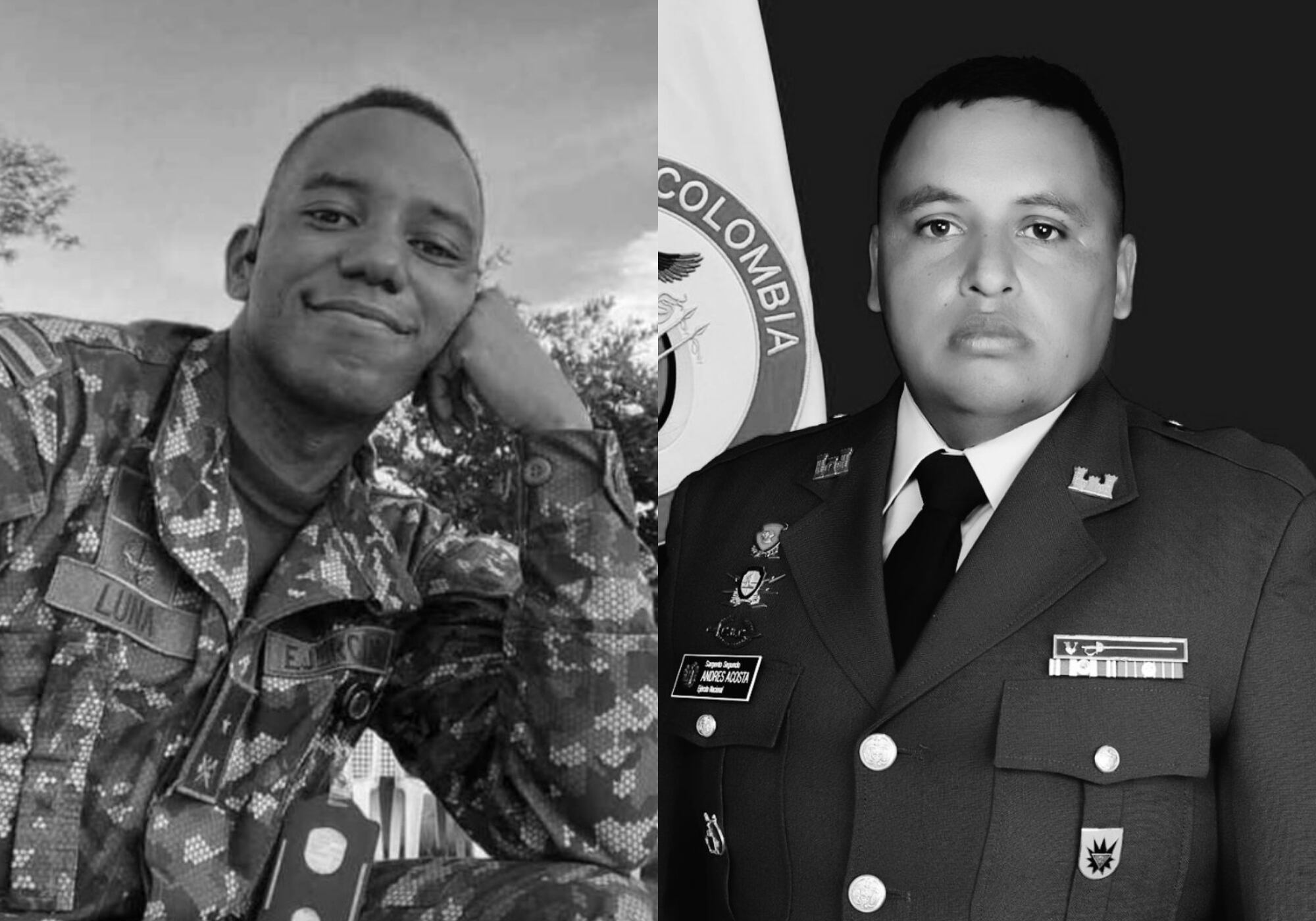 Teniente Yeiffer Luna Palacio y sargento viceprimero Jorge Andrés Acosta. Foto: Ejército Nacional