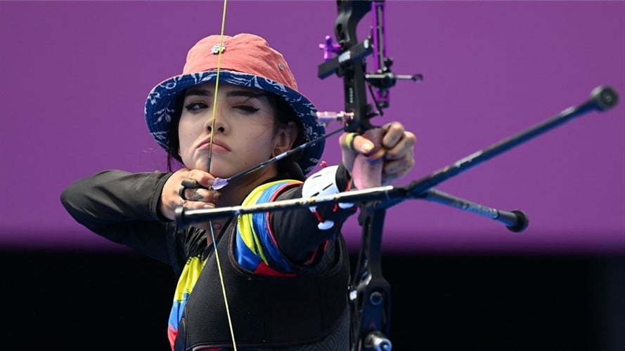 Valentina Acosta, deportista colombiana en los Juegos Olímpicos de Tokio 2020. Foto: ADEK BERRY/AFP via Getty Images