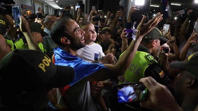 Juan Sebastían Cabal llega al país tras triunfar en Wimbledon. Foto: Erika Rebolledo. Foto: Erika Rebolledo