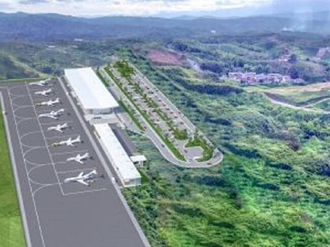 Inician obras del Aeropuerto del Café, en Palestina, Caldas. Foto: Tomada de https://aeropuertodelcafe.com.co/