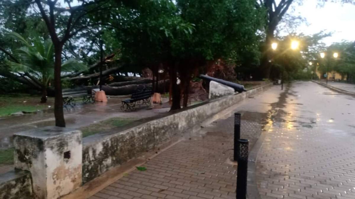 Fuerte aguacero y vendaval causaron daños en Mompox, sur de Bolívar