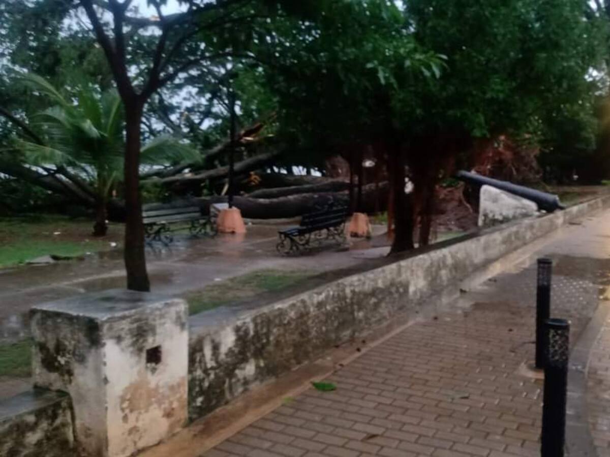 Fuerte aguacero y vendaval causaron daños en Mompox, sur de Bolívar