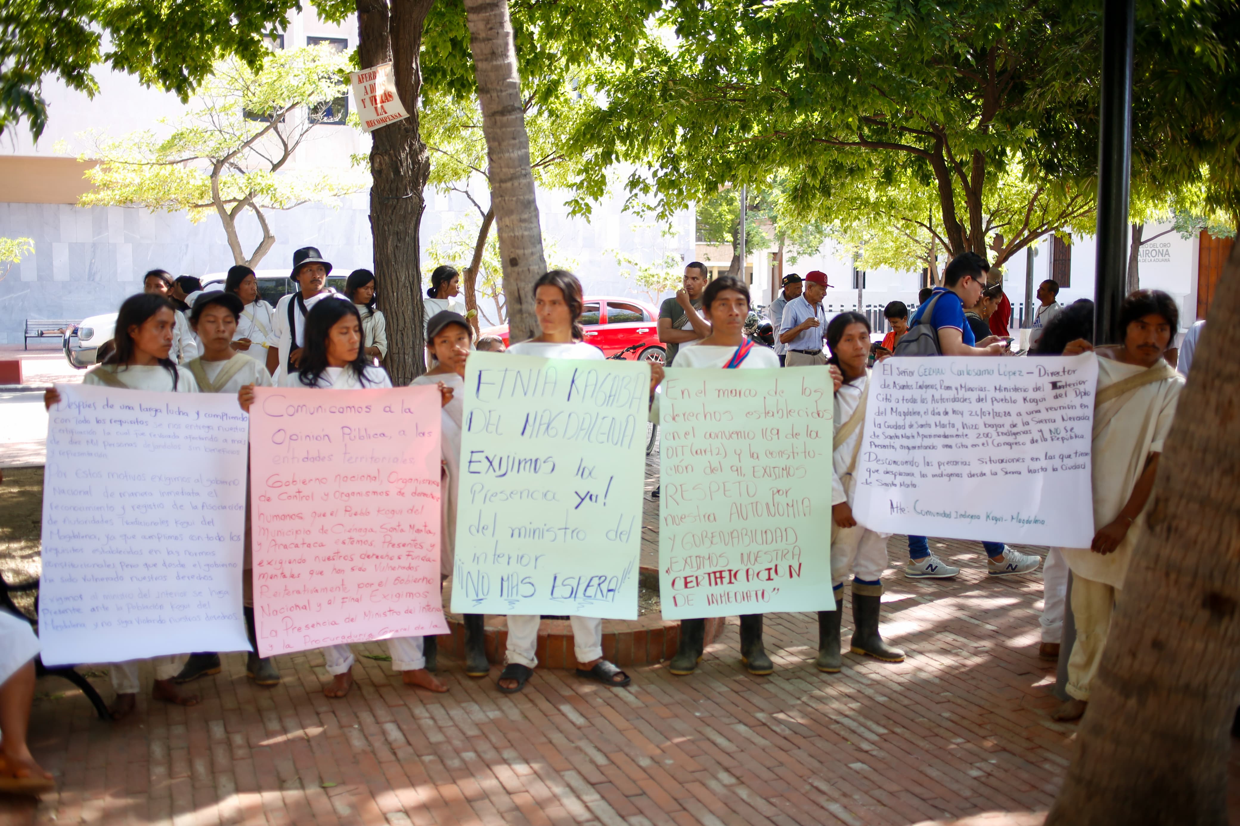 Koguis en el Parque Bolívar/ Alcaldía de Santa Marta
