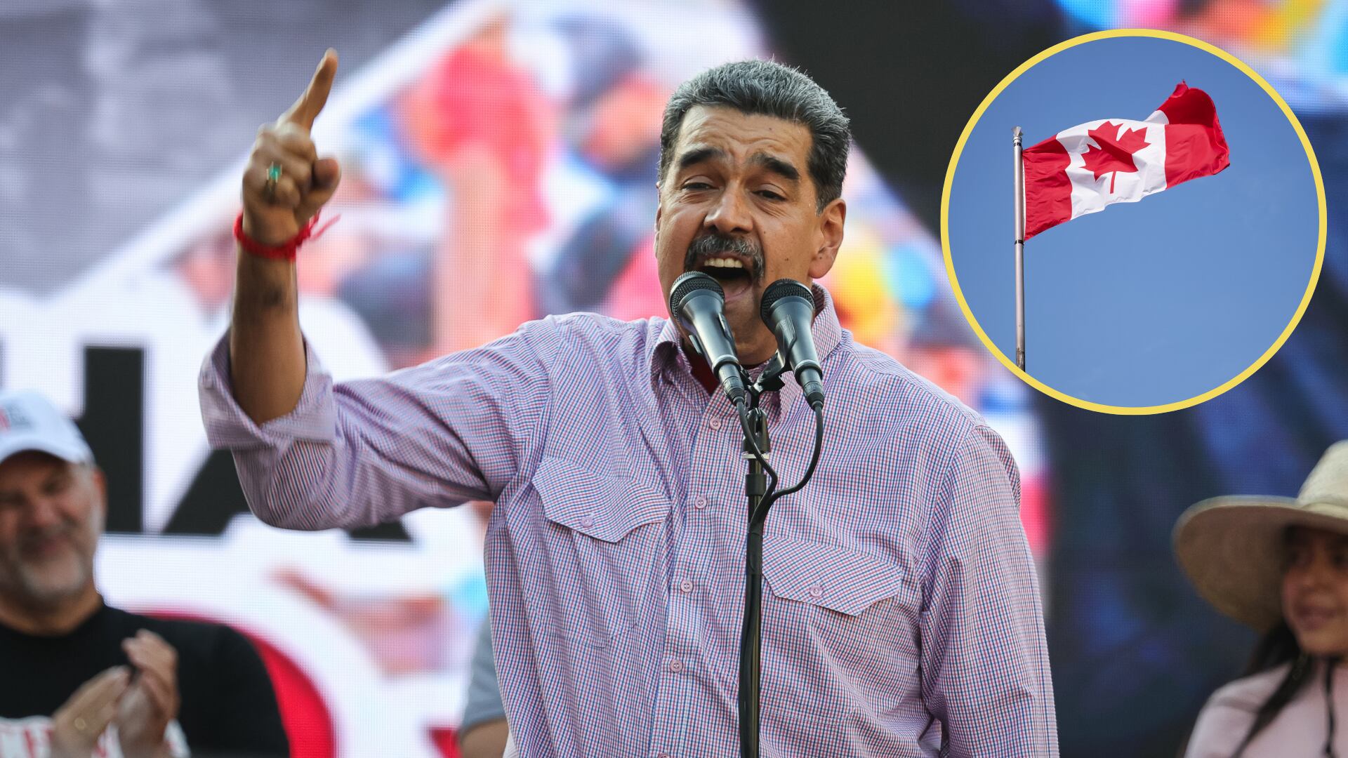 Nicolás Maduro. FOTO: Jesus Vargas/Getty Images - Bandera de Canadá. FOTO: Getty Images.