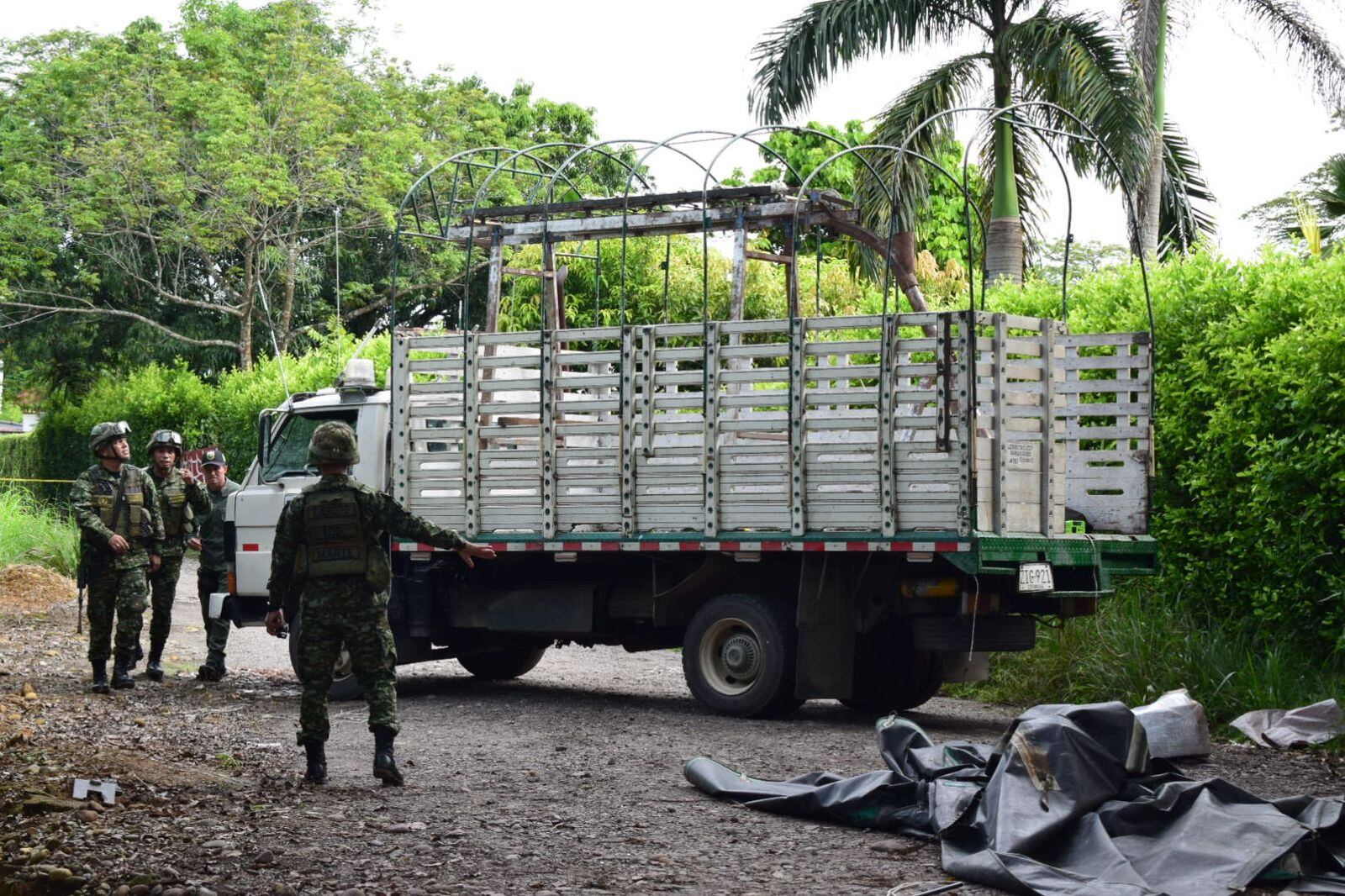 Frustran atentado al cantón militar en Apiay: usarían camión con sistema de lanzamiento. Foto: Suministrada.