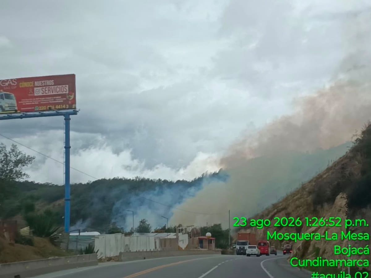 Se reporta un nuevo incendio en la vía Mosquera - La Mesa: ¿Qué medidas hay?