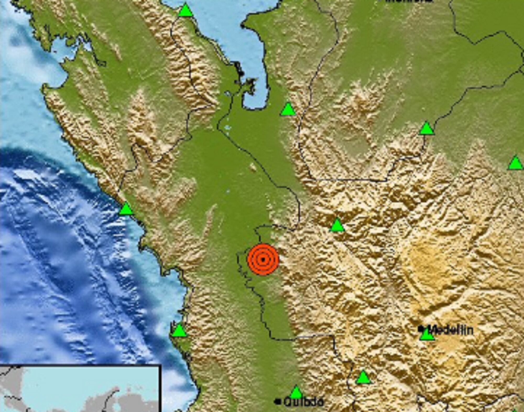 Sismo en Murindó, Antioquia. Foto: Servicio Geológico Colombiano