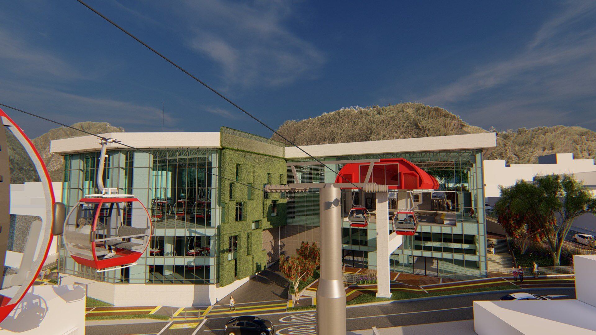 Cable aéreo de San Cristóbal. Foto: Twitter (@idubogota).