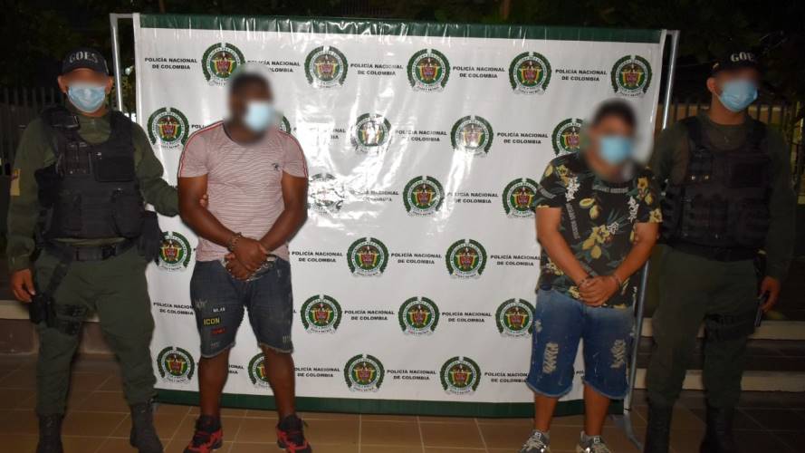 Los capturados ya fueron cobijados con medida de aseguramiento en centro carcelario. Crédito: Cortesía Policía.