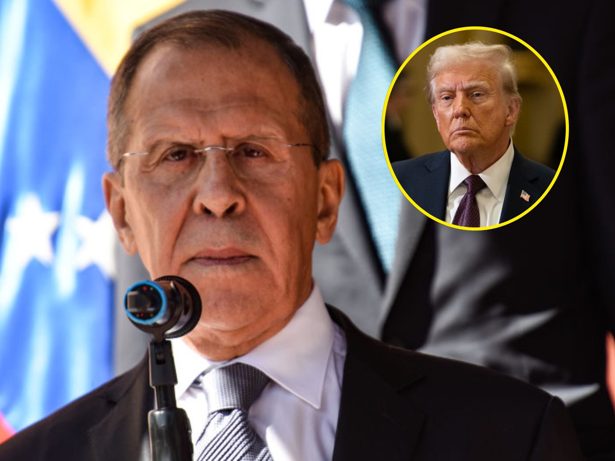Serguéi Lavrov. I Foto: Carolina Cabral/Getty Images. Donald Trump. I Foto: Nathan Posner/Anadolu via Getty Images.