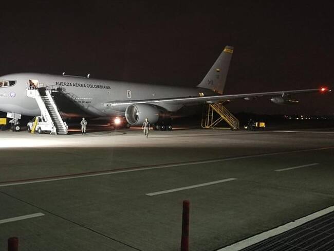 El vuelo tuvo una modificación debido a demoras del avión de otro país que también estaba haciendo uso de la pista de aterrizaje.. Foto: Cortesía